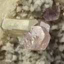 Beryl var. Morganite with Quartz and Albite on Microcline - image 2