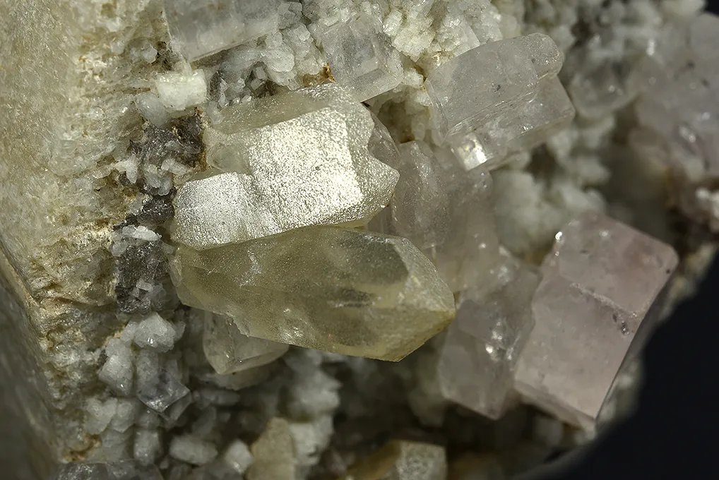 Beryl var. Morganite with Quartz and Albite on Microcline - image 6