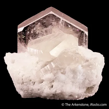 Beryl var. Morganite with Quartz, Elbaite & Albite