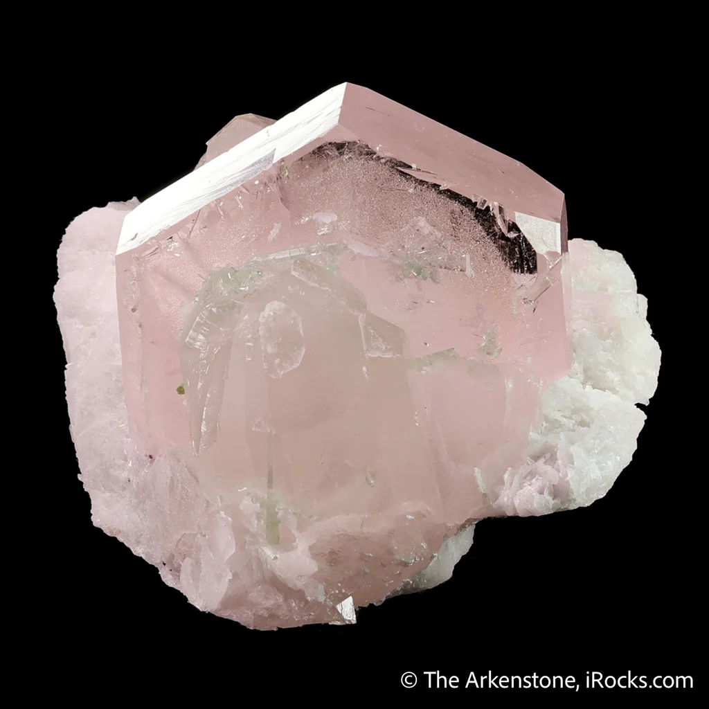 Beryl var. Morganite with Quartz, Elbaite & Albite - image 5