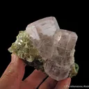 Beryl var. Morganite with Topaz, on Muscovite - image 5