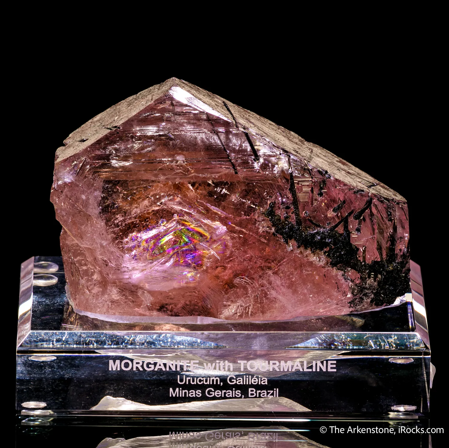 Beryl var. Morganite with Tourmaline - image 4