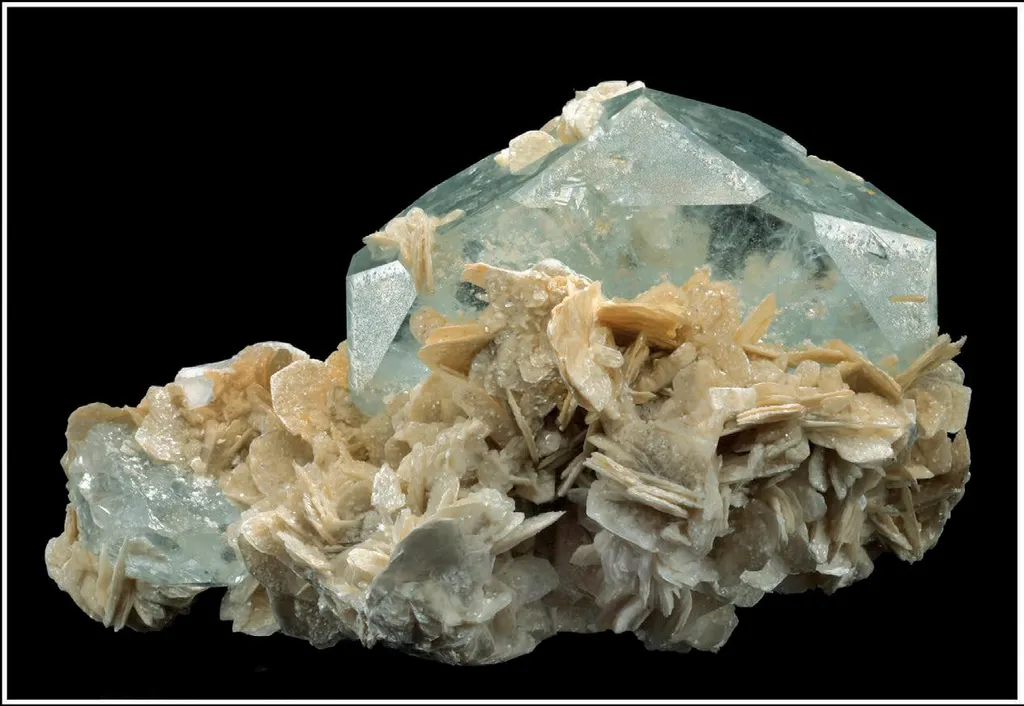 Beryl (variety Aquamarine), Muscovite image