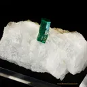 Beryl variety Emerald on Calcite - image 2