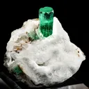 Beryl variety Emerald on Calcite - image 2