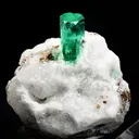 Beryl variety Emerald on Calcite - image 3