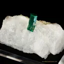 Beryl variety Emerald on Calcite - image 2