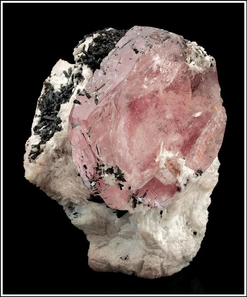 Beryl (variety Morganite), Albite, Schorl image
