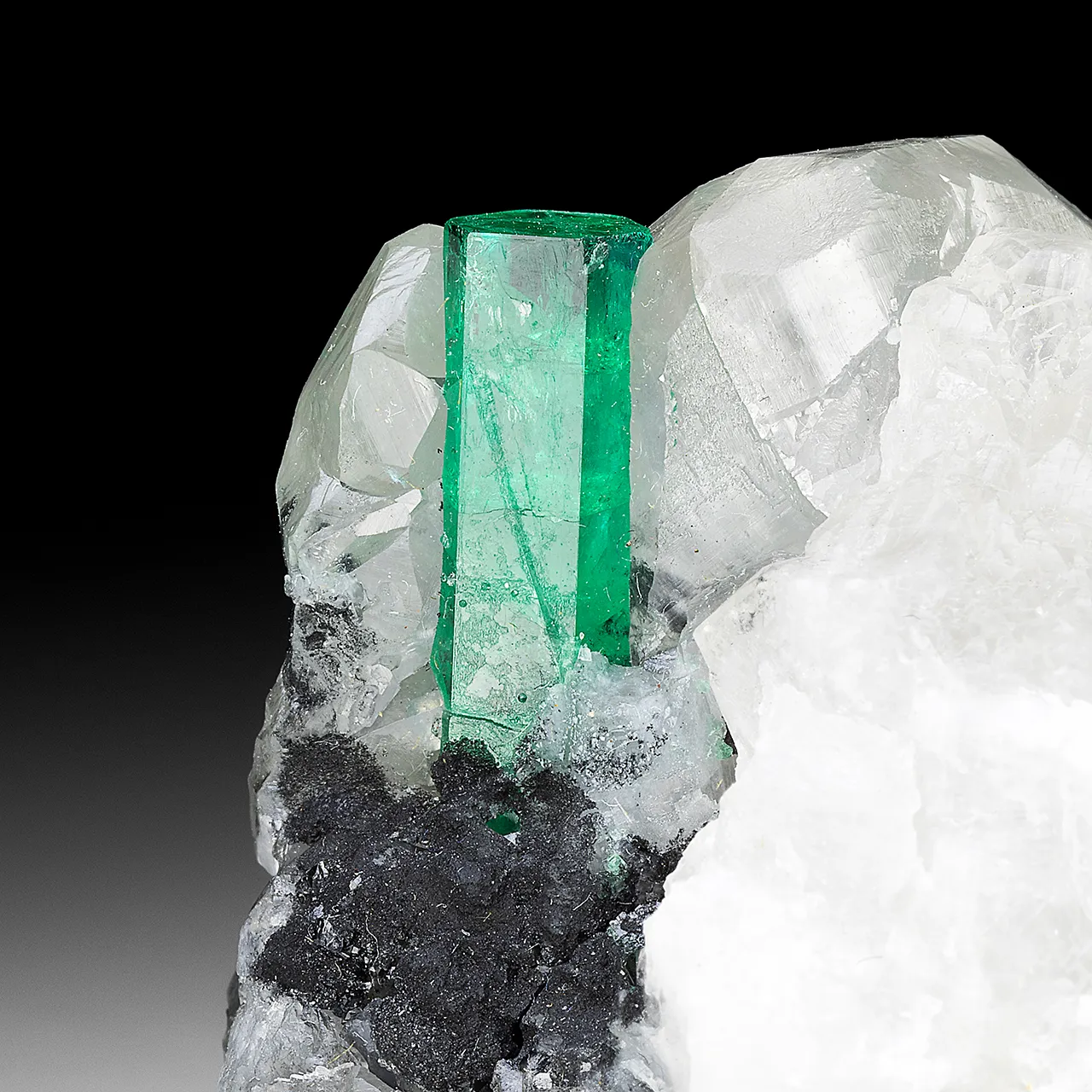 Beryl with Calcite - image 1