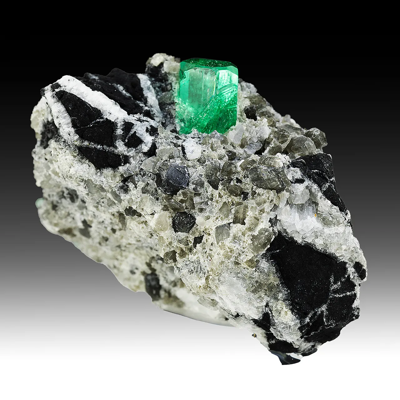 Beryl with Calcite - image 1