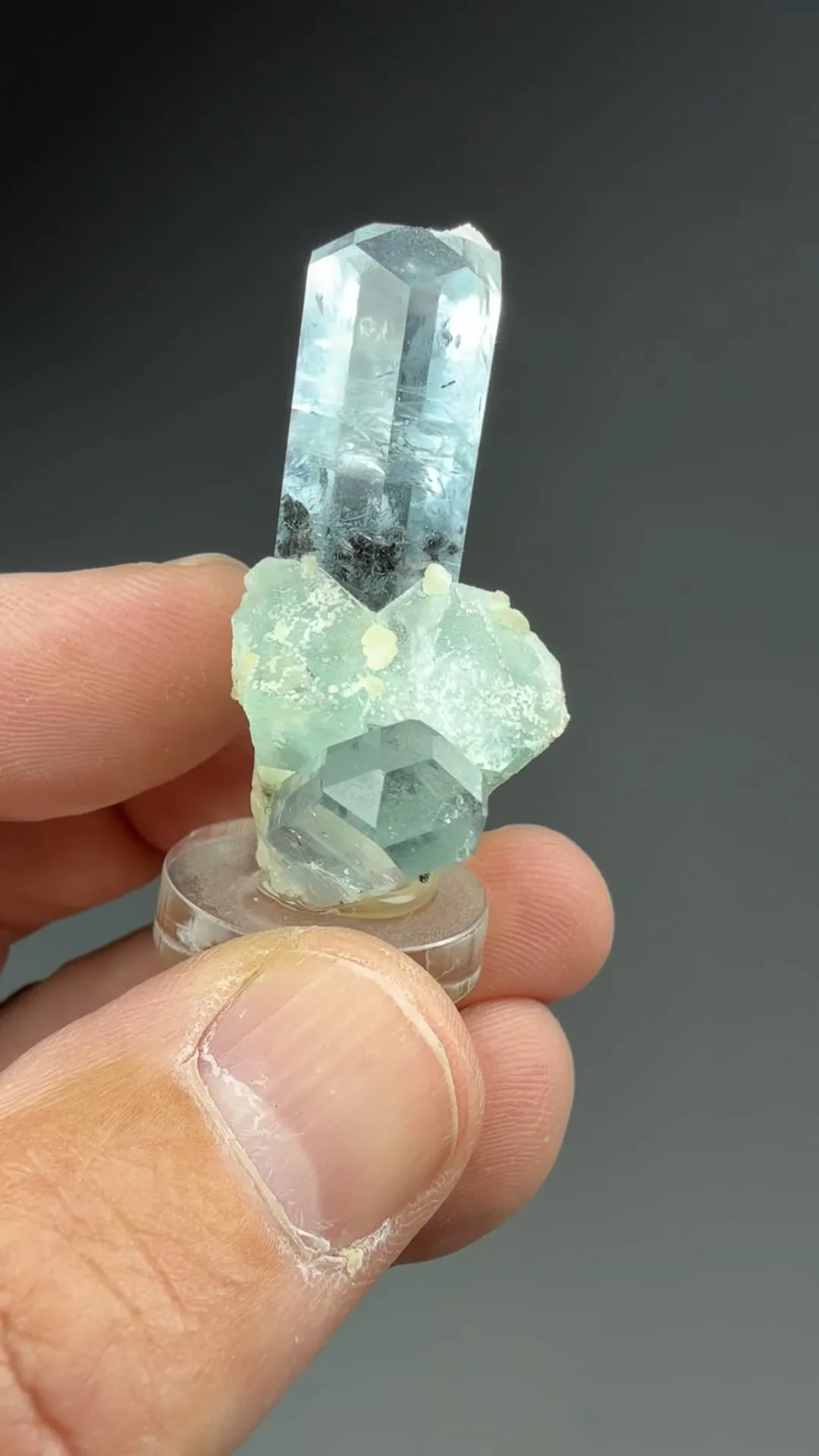 Beryl with Fluorite - image 2