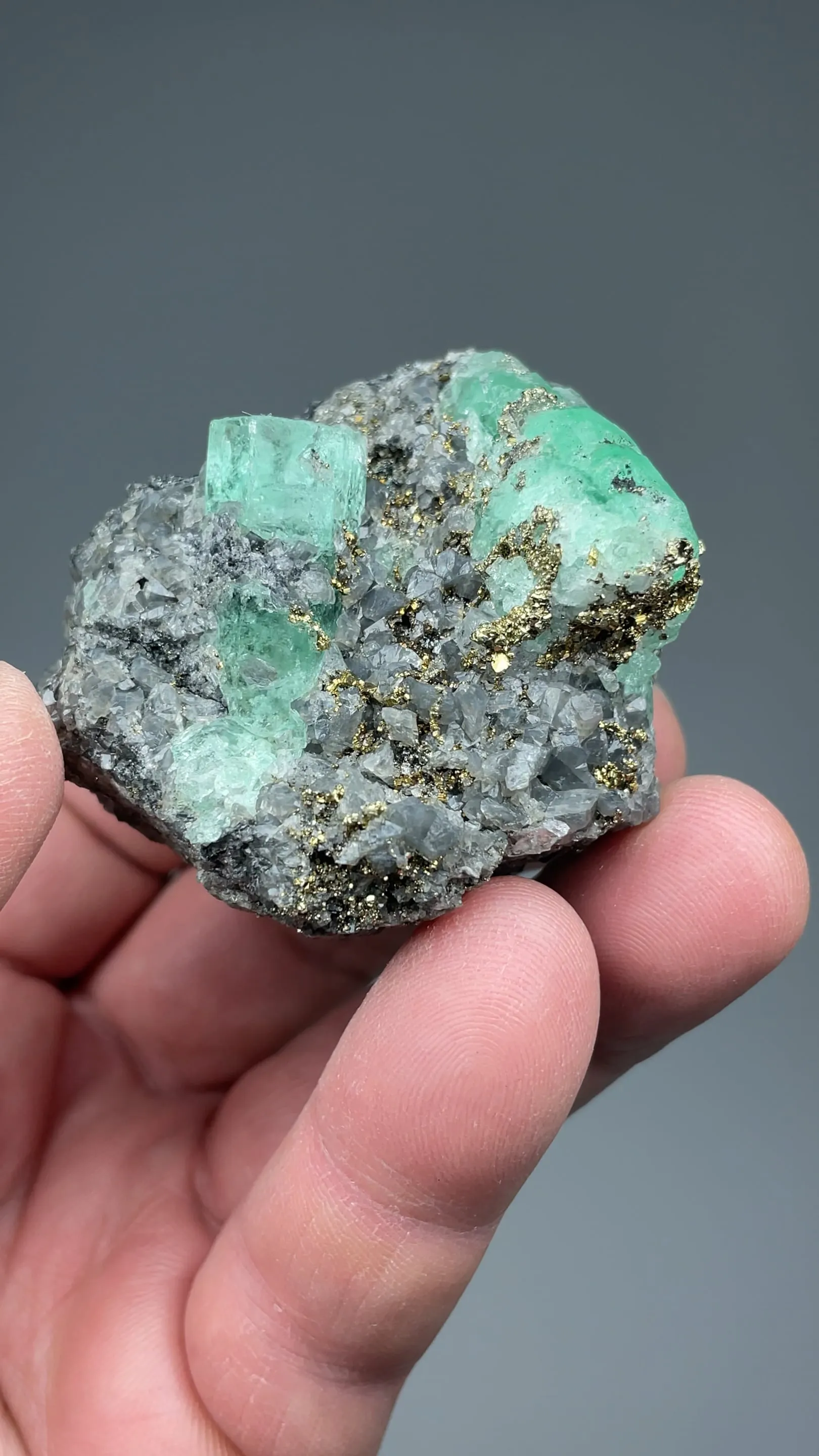 Beryl with Pyrite - image 2