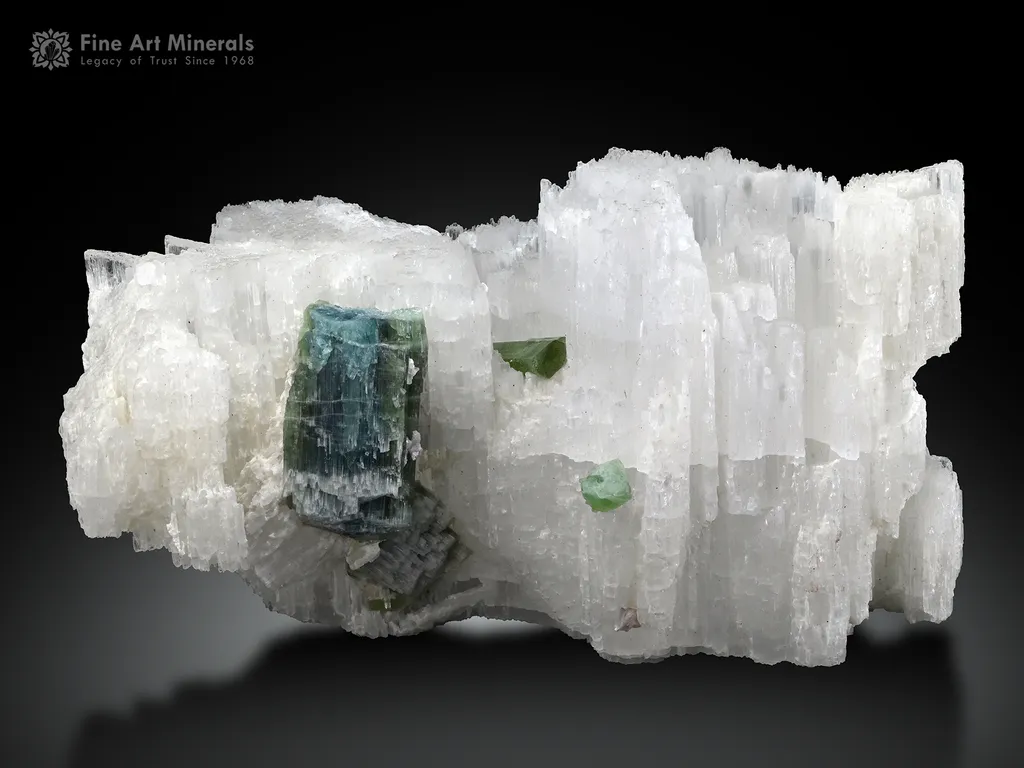 Beryllonite with Tourmaline from Pakistan image