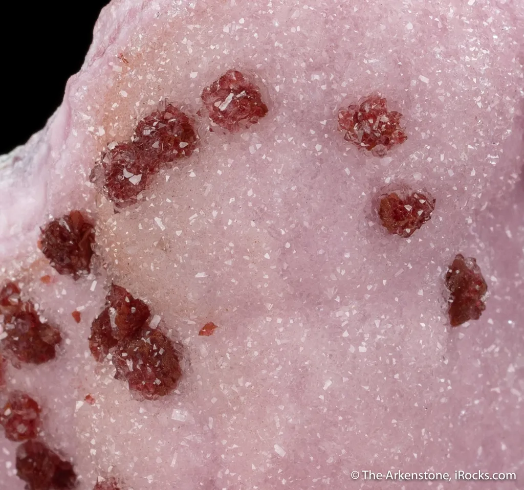 Beta-Roselite on Quartz with Cobaltoan Calcite - image 2