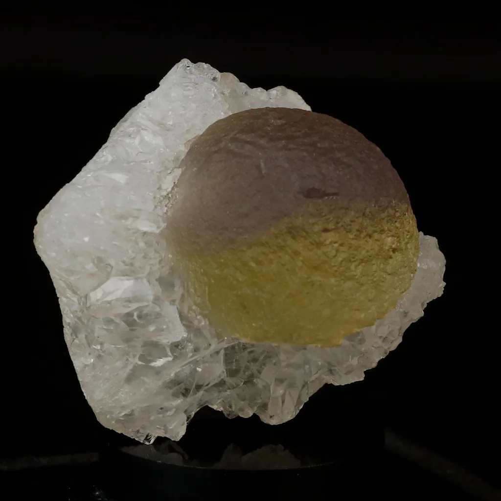 Bi Color Botryoidal Fluorite on MM Quartz Very Rare Natural Mineral Specimen - image 3