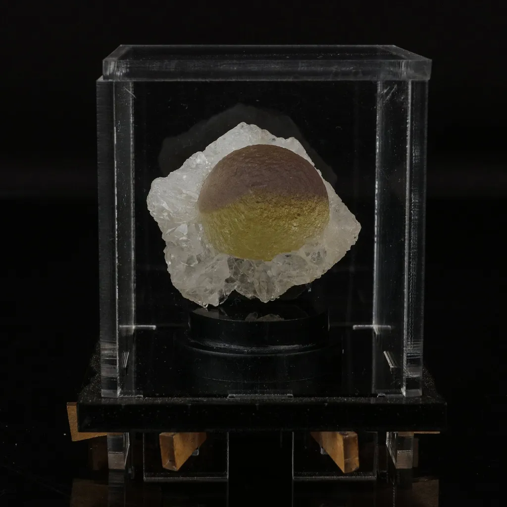 Bi Color Botryoidal Fluorite on MM Quartz Very Rare Natural Mineral Specimen - image 4