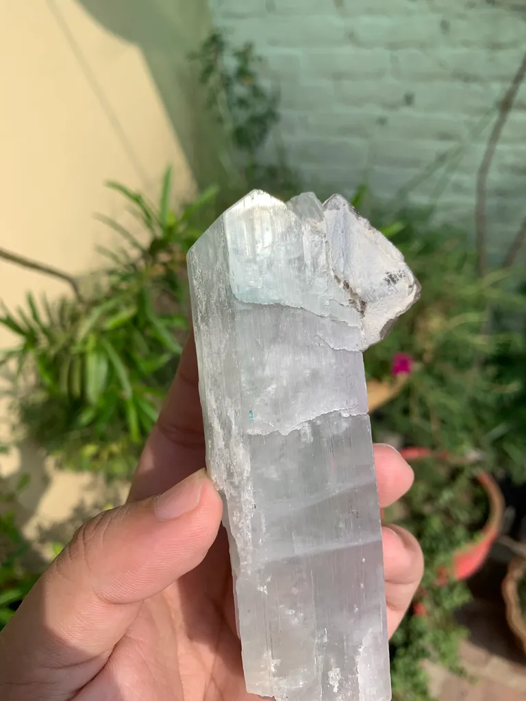 Bi color Kunzite Crystal with Skeletal Quartz and Tourmaline from Afghanistan - image 4