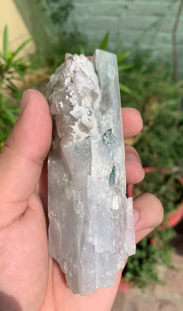 Bi color Kunzite Crystal with Skeletal Quartz and Tourmaline from Afghanistan - image 10