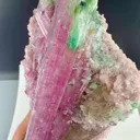 Bi color pink green Tourmaline from Afghanistan - image 3