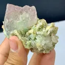 Bi-Color Prismatic Fluorite Crystal Have Quartz Clusters Pakistan,101.84G, Gilgit-Baltistan, Skardu District - image 6