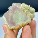 Bi-Color Prismatic Fluorite Crystal Have Quartz Clusters Pakistan,101.84G, Gilgit-Baltistan, Skardu District - image 1