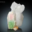 Bi Color Tourmaline with Quartz from Afghanistan - image 1