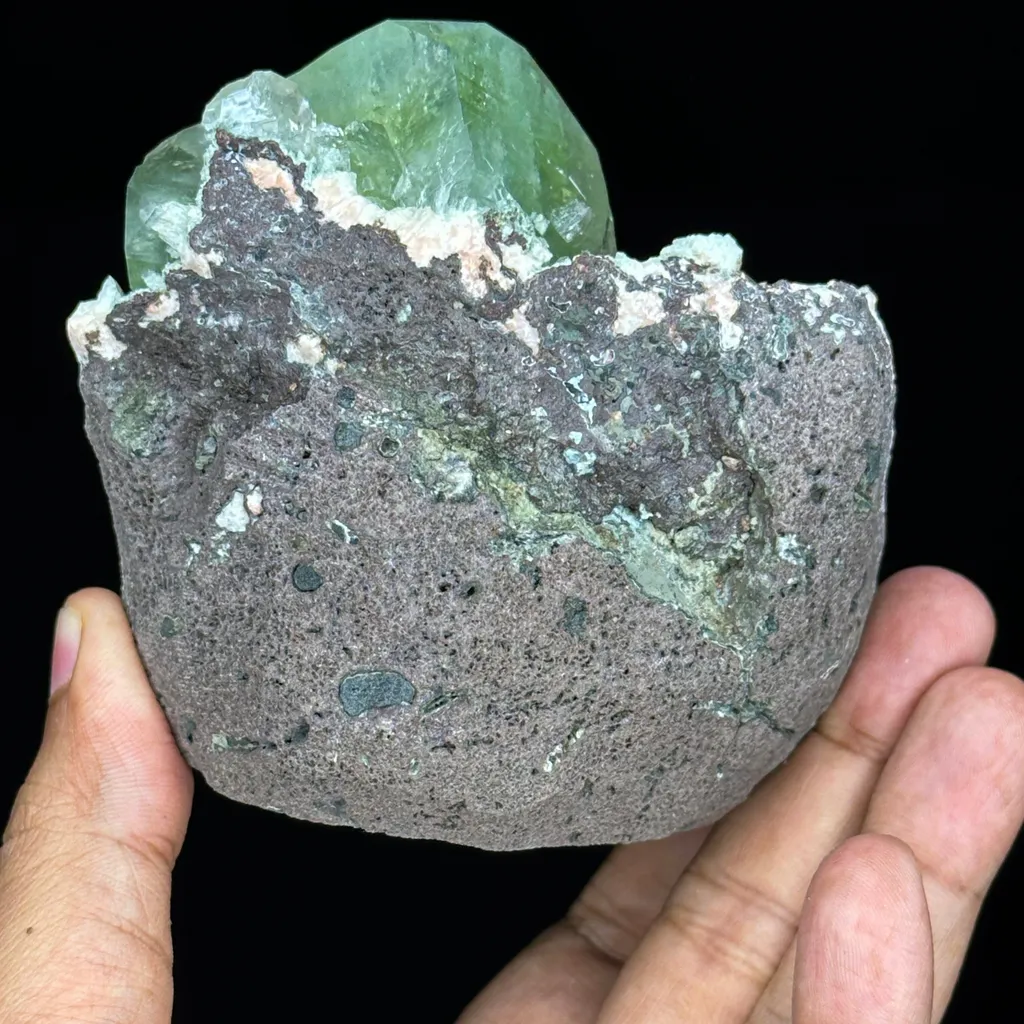 Bi-colored Fluorapophyllite and Stilbite Natural Mineral Specimen - image 5