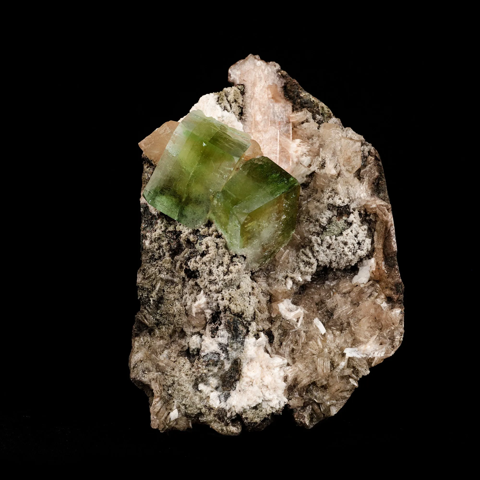 Bi-colored Fluorapophyllite and Stilbite Natural Mineral Specimen - image 1