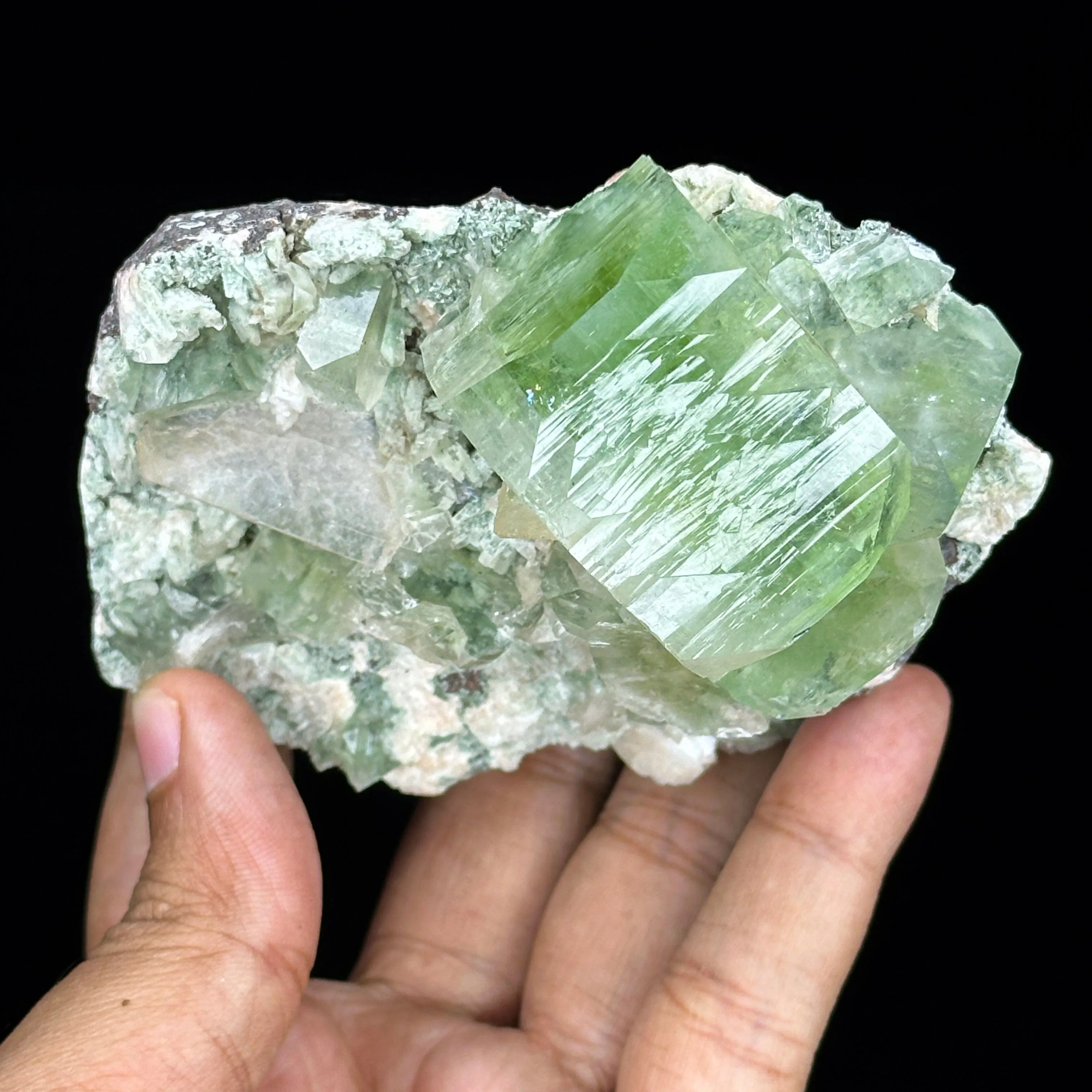 Bi-colored Fluorapophyllite and Stilbite Natural Mineral Specimen - image 3