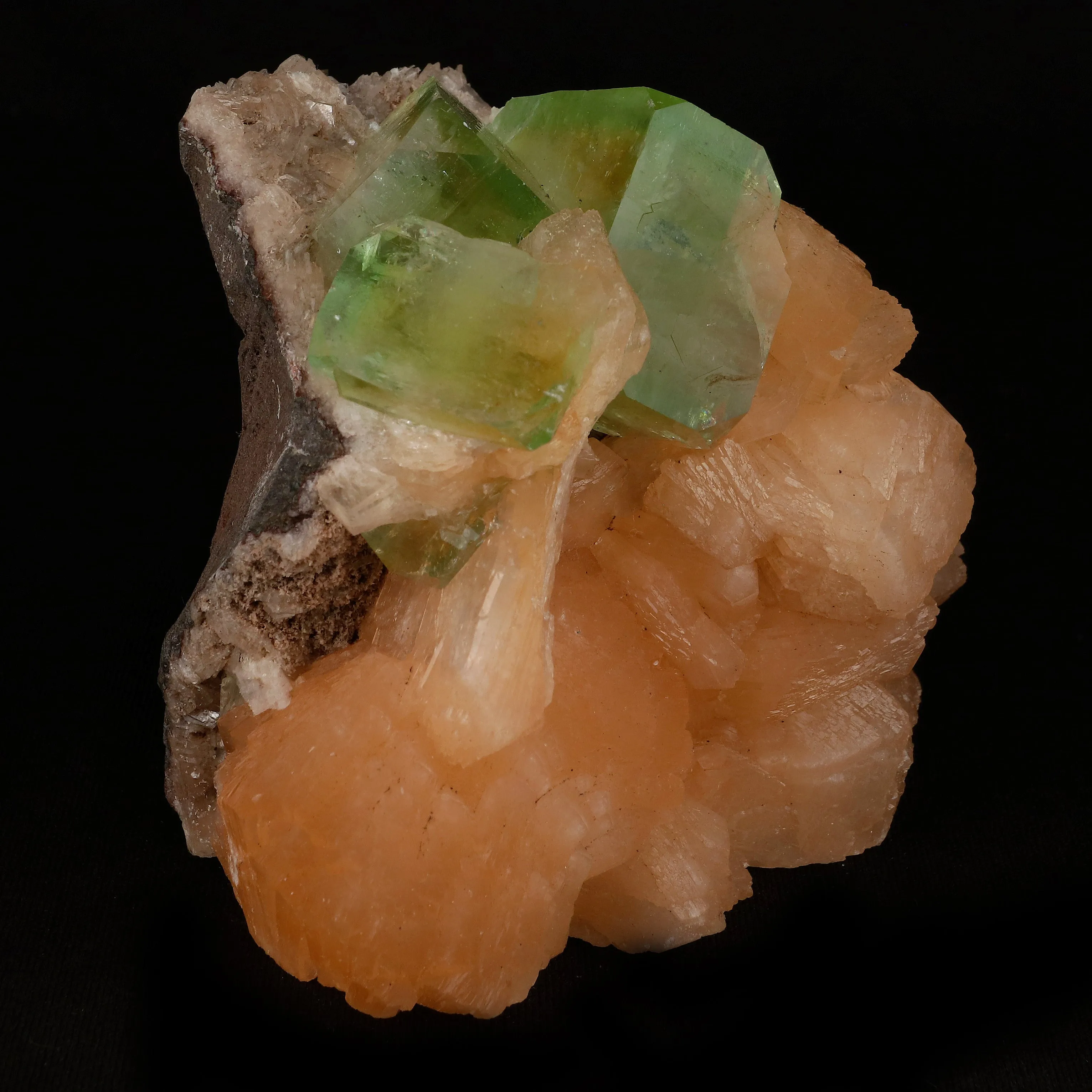 Bi-colored Fluorapophyllite and Stilbite Natural Mineral Specimen - image 2