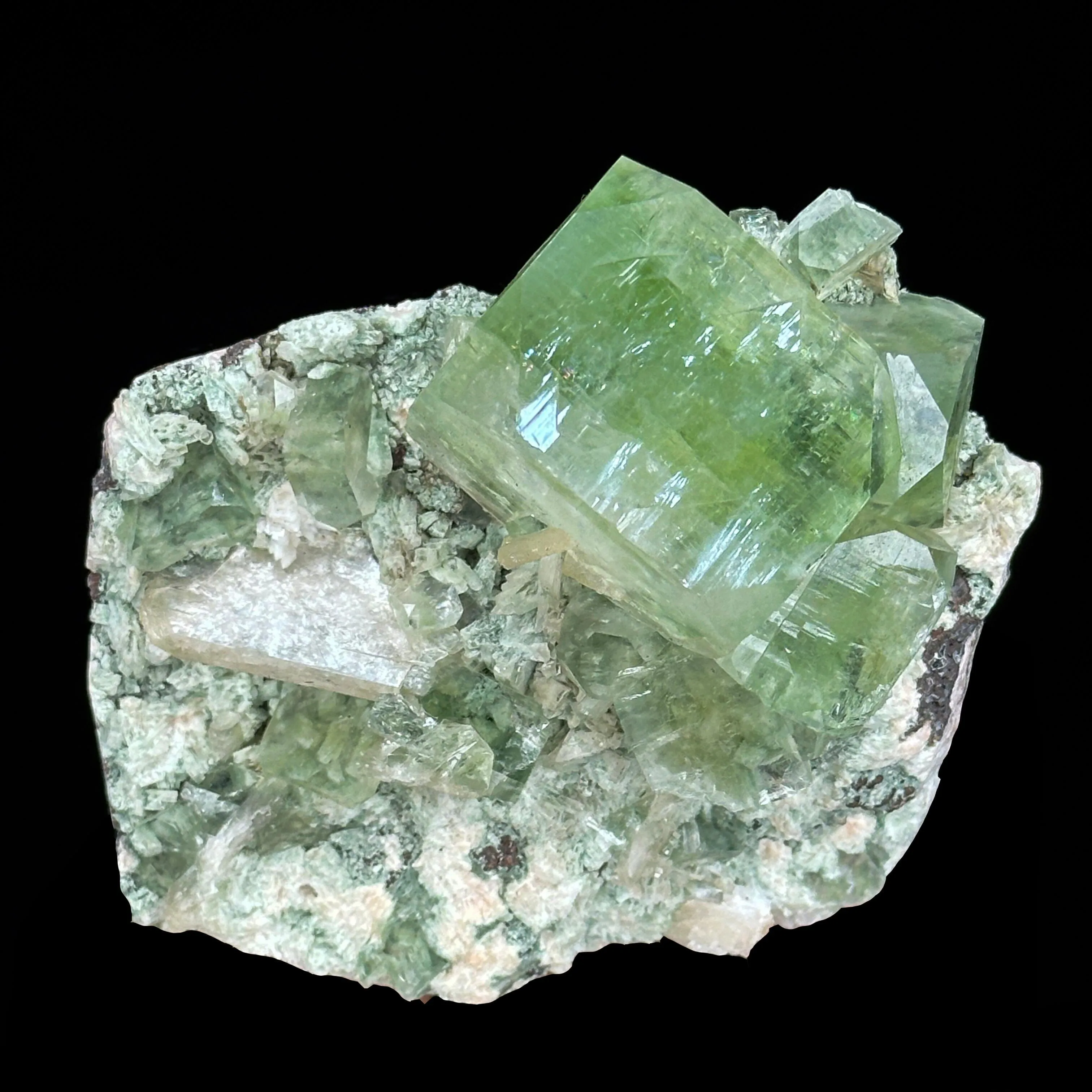 Bi-colored Fluorapophyllite and Stilbite Natural Mineral Specimen - image 1
