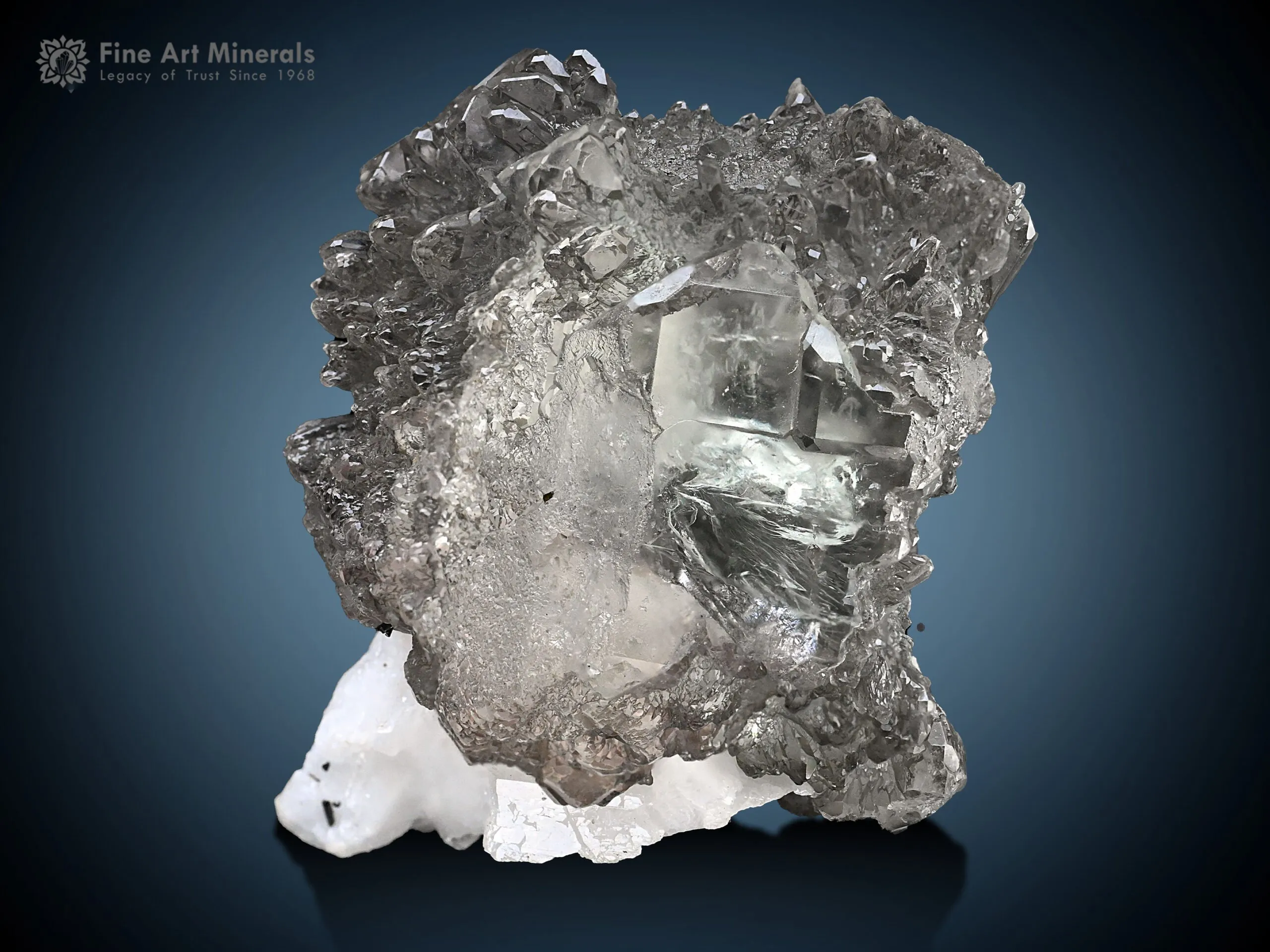 Bi Colour Fluorite on Matrix from Nagar Pakistan - image 1