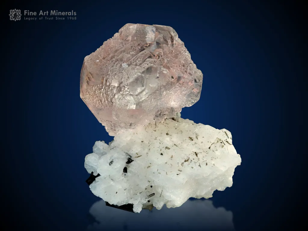 Bi Colour Fluorite with Schorl Spray from Nagar Pakistan image