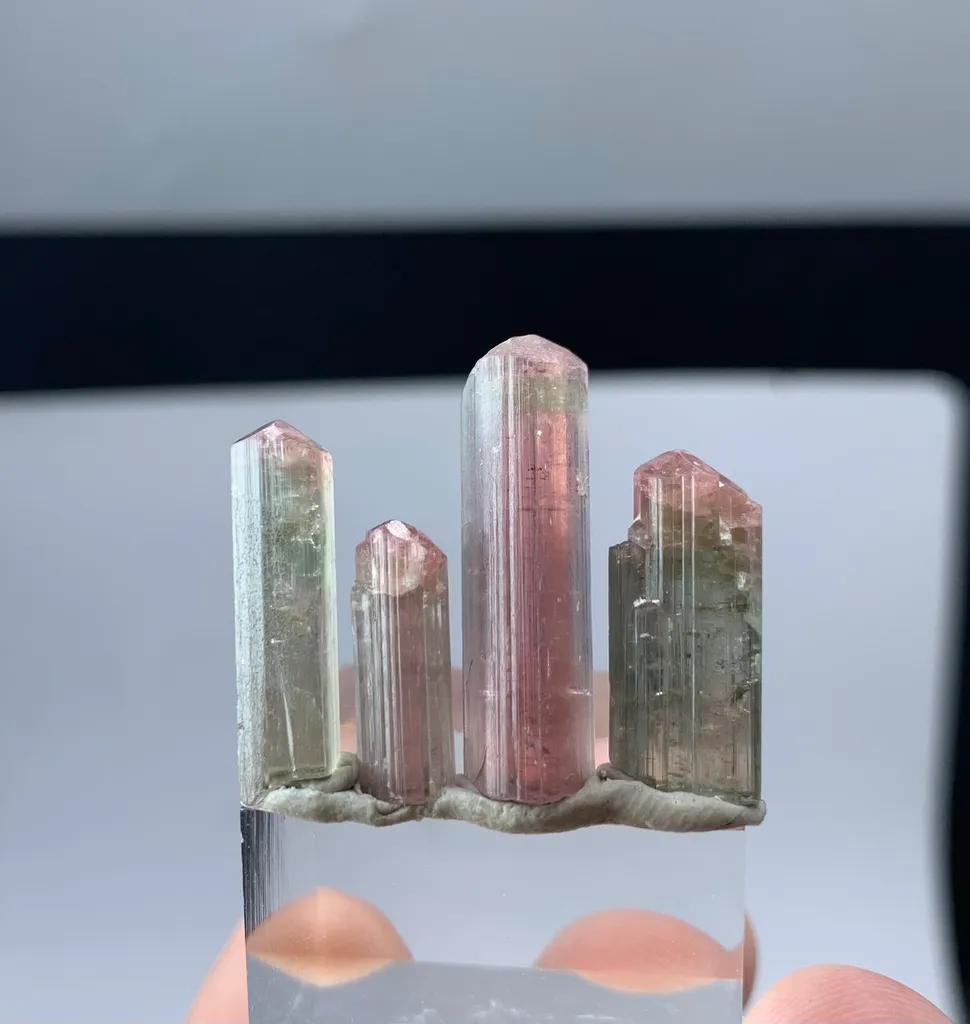 Bi Colour Tourmaline Crystals from Afghanistan image
