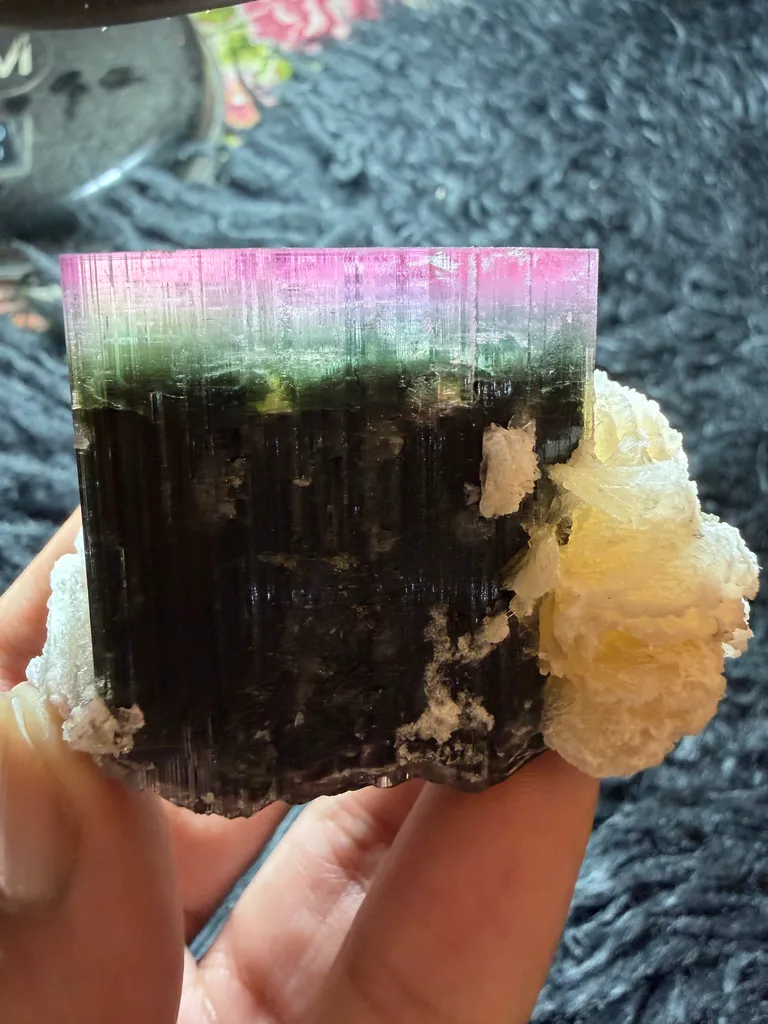 Bi colour Tourmaline from Afghanistan image