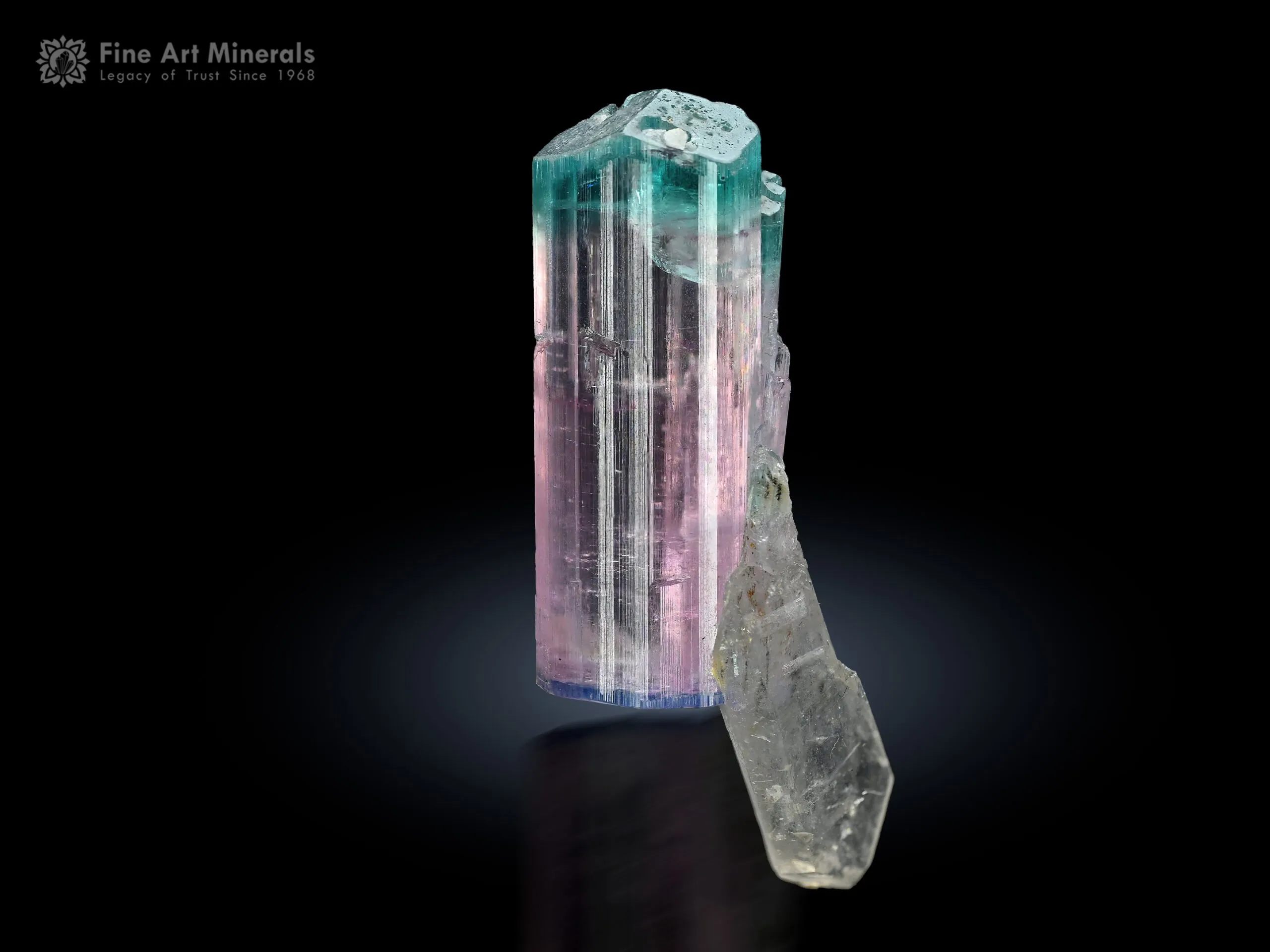Bi Colour Tourmaline with Quartz from Afghanistan - image 1