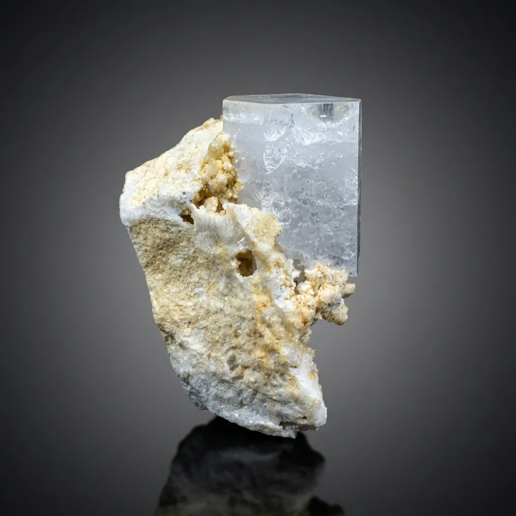 Bicolor Aqua var Morganite Crystal with Scholr Inclusions, Bicolor Beryl from Pakistan image