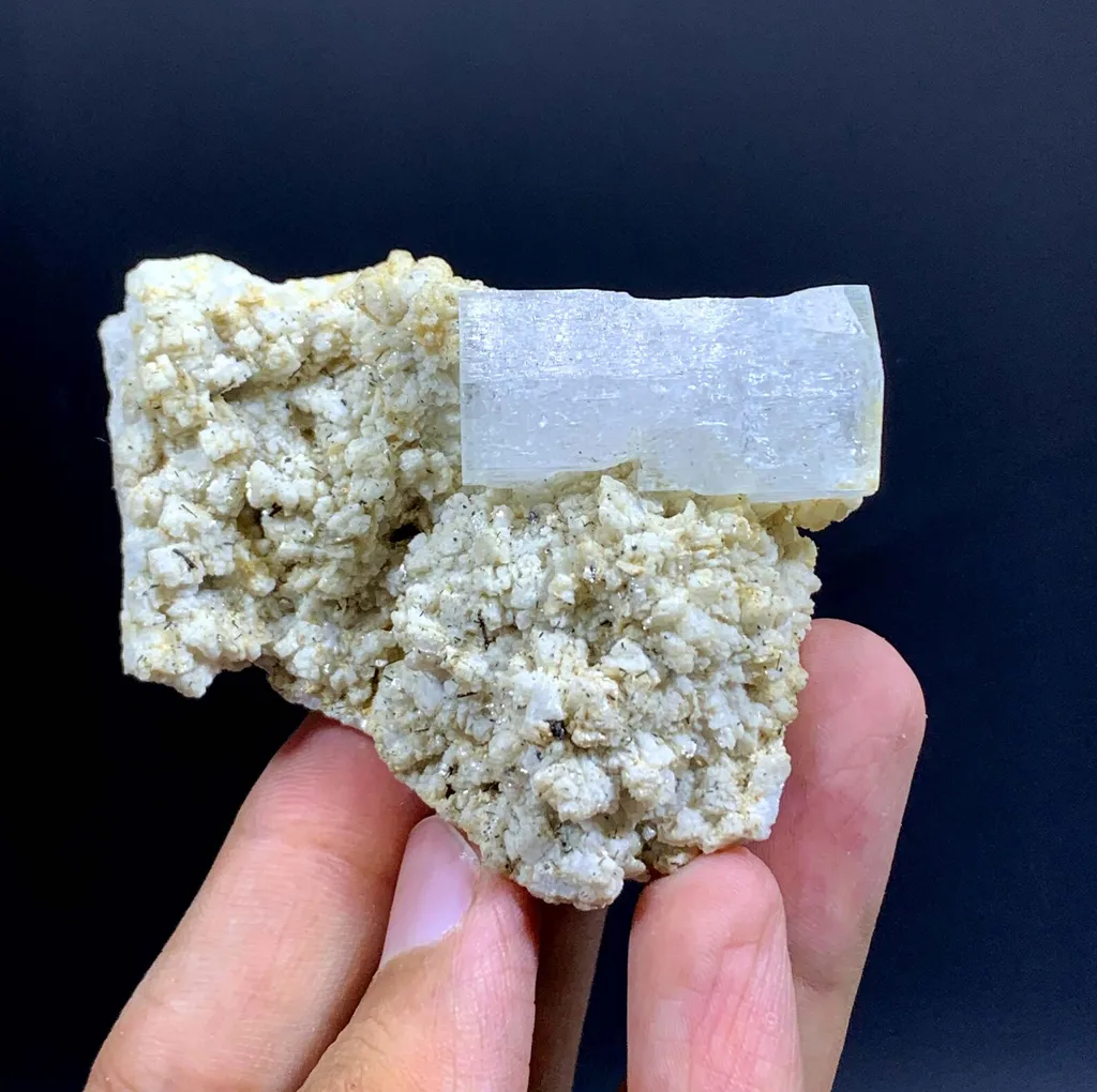 Bicolor Aqua var Morganite Crystal with Scholr Inclusions, Bicolor Beryl from Pakistan - image 5