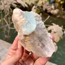 Bicolor Aquavar Morganite Crystal, Bicolor Beryl with Quartz combine on Matrix from Pakistan - image 5