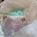 Bicolor Beryl, Etched AquaMorganite Crystal on Quartz from Pakistan - 6.8 kg - image 4