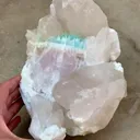 Bicolor Beryl, Etched AquaMorganite Crystal on Quartz from Pakistan - 6.8 kg - image 5