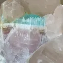 Bicolor Beryl, Etched AquaMorganite Crystal on Quartz from Pakistan - 6.8 kg - image 8