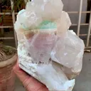 Bicolor Beryl, Etched AquaMorganite Crystal on Quartz from Pakistan - 6.8 kg - image 1