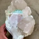 Bicolor Beryl, Etched AquaMorganite Crystal on Quartz from Pakistan - 6.8 kg - image 7