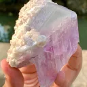 Bicolor Blue & Pink Twinned Kunzite Crystal from Afghanistan Natural UV Reactive Mineral Specimen - image 9