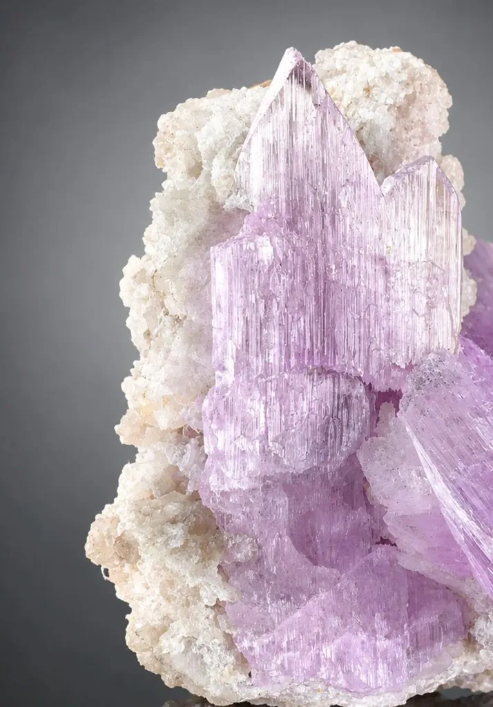 Bicolor Blue & Pink Twinned Kunzite Crystal from Afghanistan Natural UV Reactive Mineral Specimen - image 4
