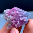 Bicolor Cotton Tourmaline Crystals Bunch, Tourmaline Mineral from Afghanistan - image 2