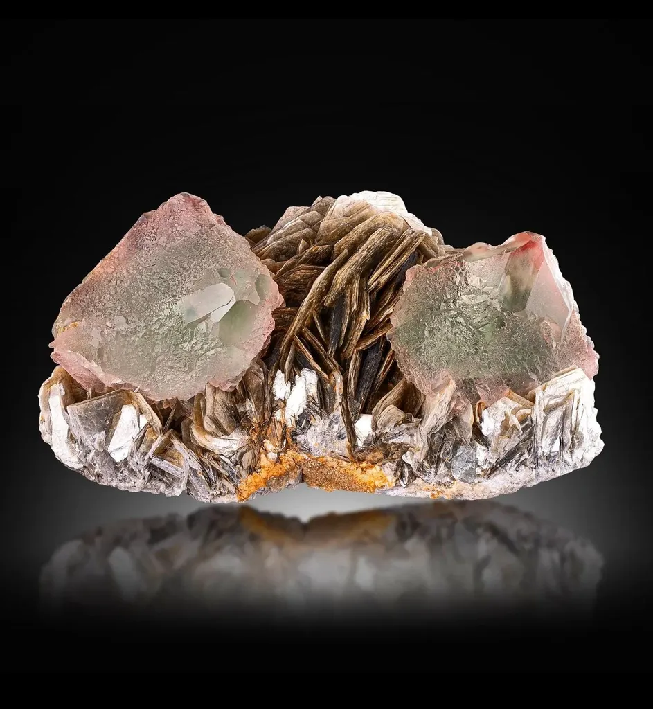 Bicolor Fluorite On Muscovite - image 2