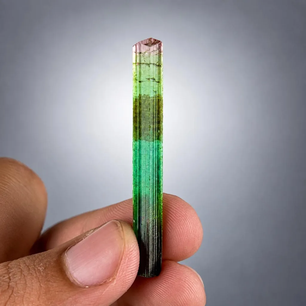 Bicolor Lipstick Tourmaline Crystal, Natural Collector Gems Stone Afghanistan - image 5