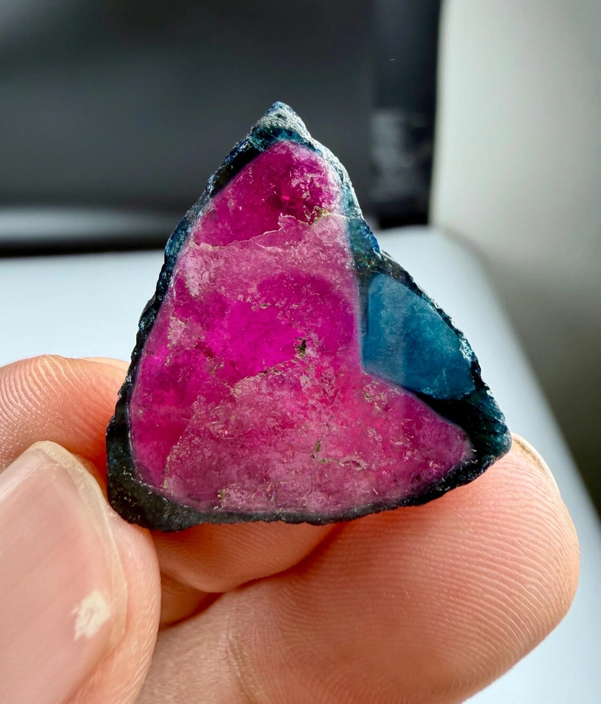 Bicolor Tourmaline Slice from Afghanistan - image 3